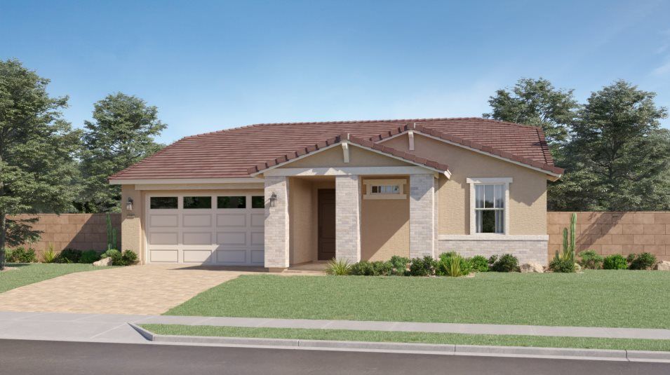 Elevation B - Italianate home exterior