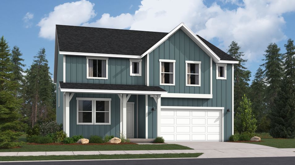 Elevation F - Redwood Farmhouse Home Exterior