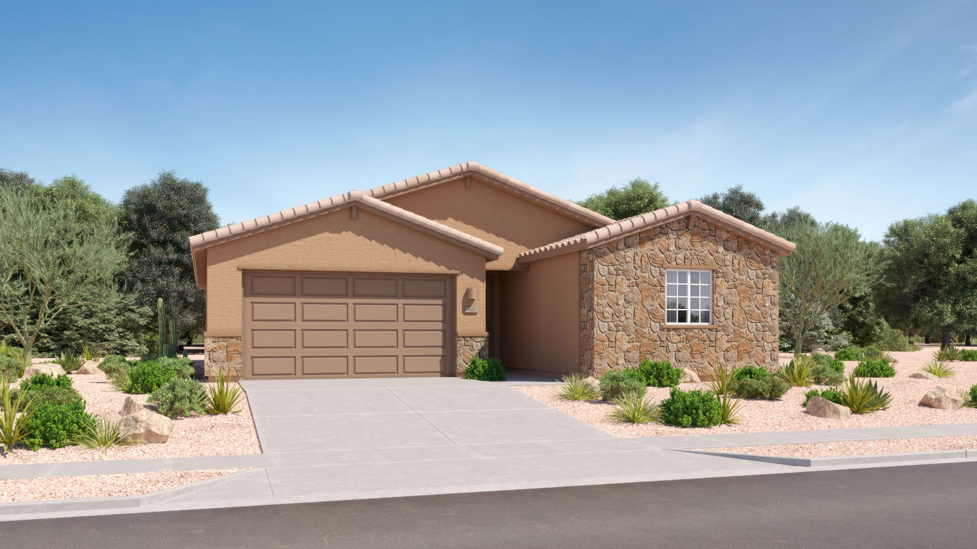 Exterior:N Series Santa Rita Ranch III Cedar C 2 Car