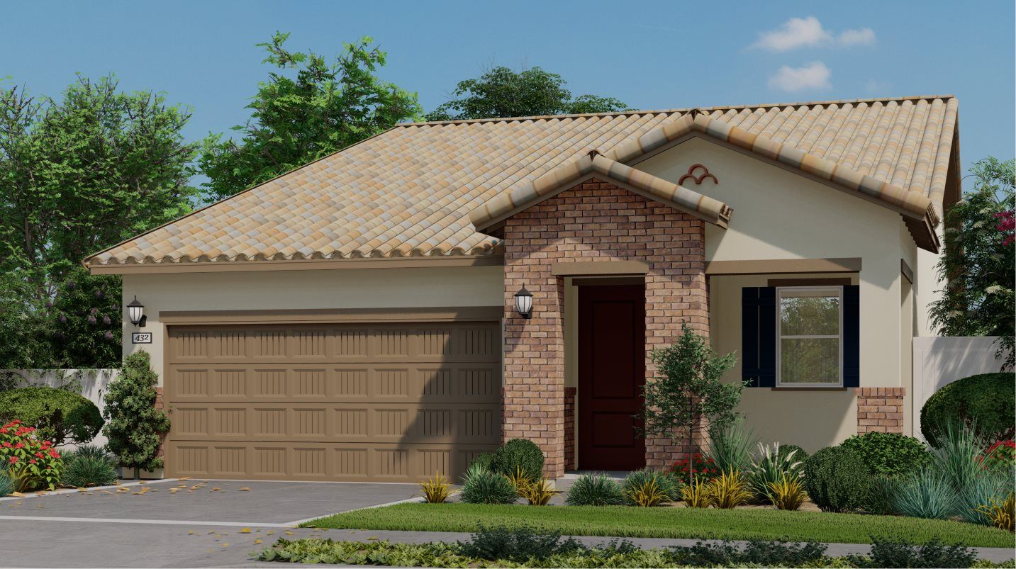 Elevation D - Exterior D - Early California home exterior