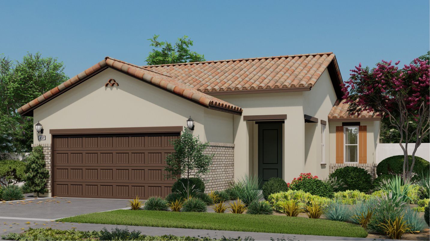 Elevation D - Exterior D - Early California home exterior