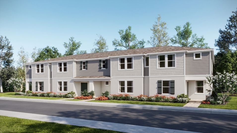 Elevation B - Glades Crossprairie Trail Alley Townhomes 4 Plex C