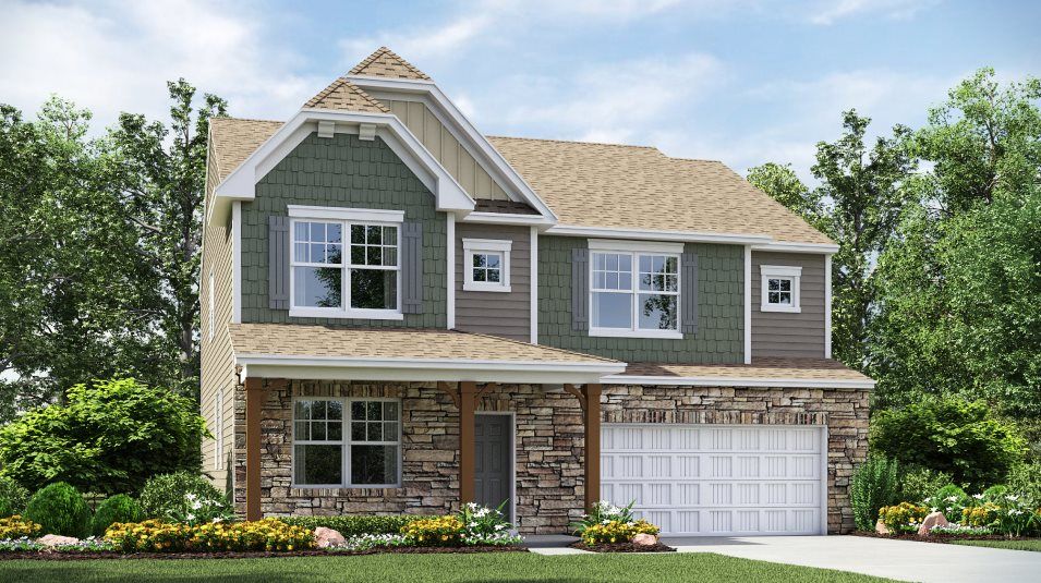 Elevation C - Grisham 2 Car Garage Exterior C