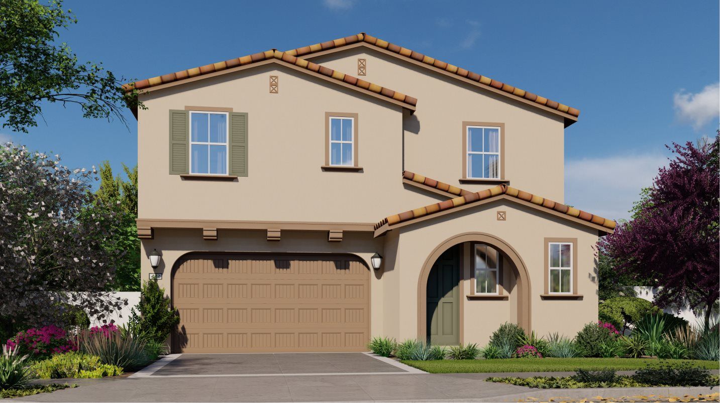 Elevation A - Exterior A - Spanish Colonial