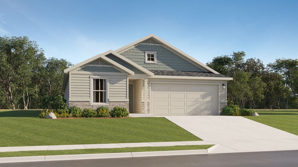 Elevation E - 1595 Heirloom Heritage Heights Plan1595 Craftsman