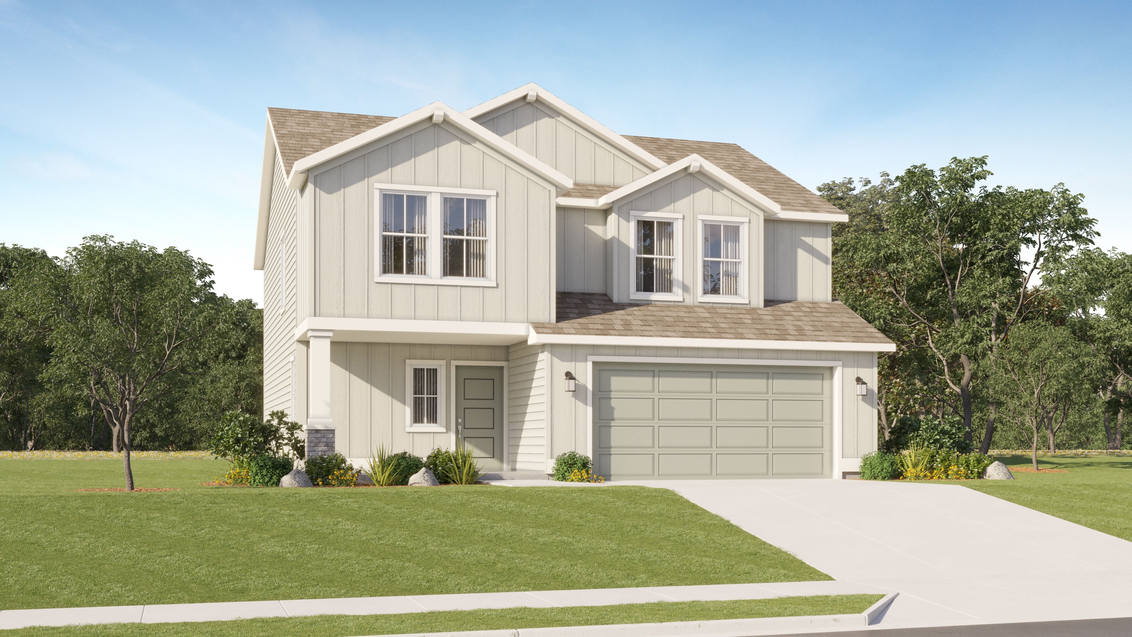 Elevation C - 1954 Heirloom Heritage Heights Plan1954 Farmhouse