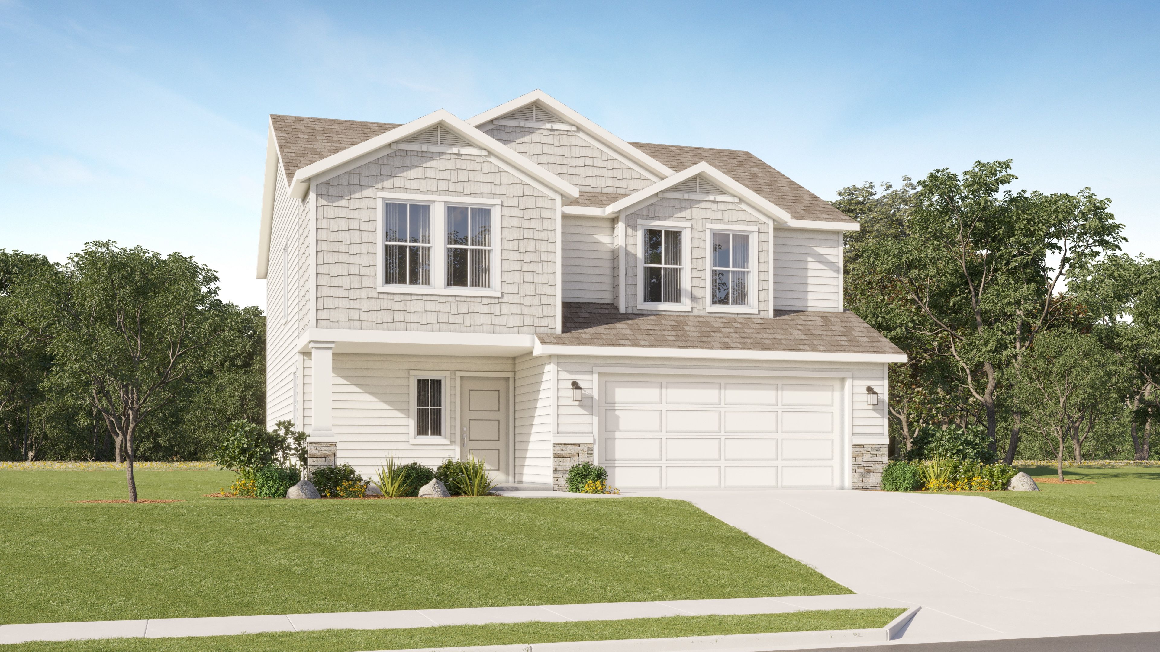 Elevation E - 1954 Heirloom Heritage Heights Plan1954 Craftsman