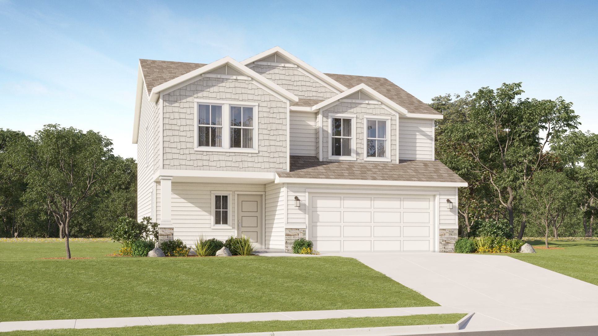 Elevation E - 1954 Heirloom Heritage Heights Plan1954 Craftsman