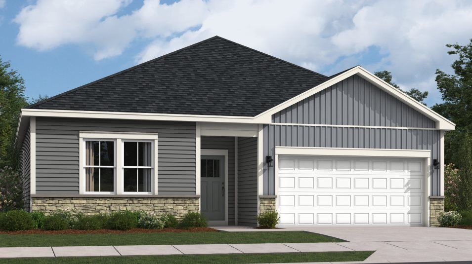 Elevation 3A - Exeter Exterior Rendering Craftsman