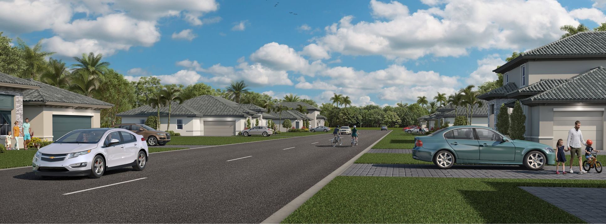Street view of Silverland Estates community