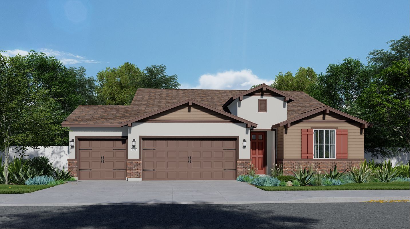 Elevation A - Cedar Grove Summerfield Res2018 California Ranch A