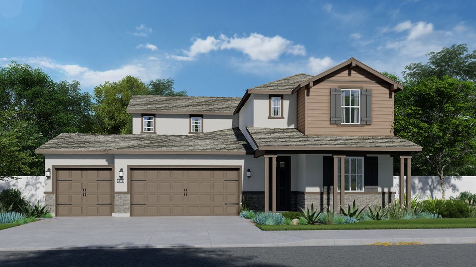 Elevation A - Cedar Grove Summerfield Res2203 California Ranch A