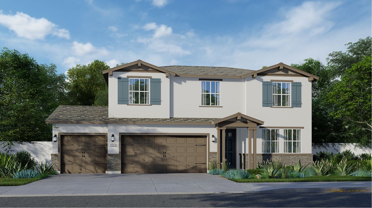 Elevation A - Cedar Glen Summerfield Res2788 California Ranch A