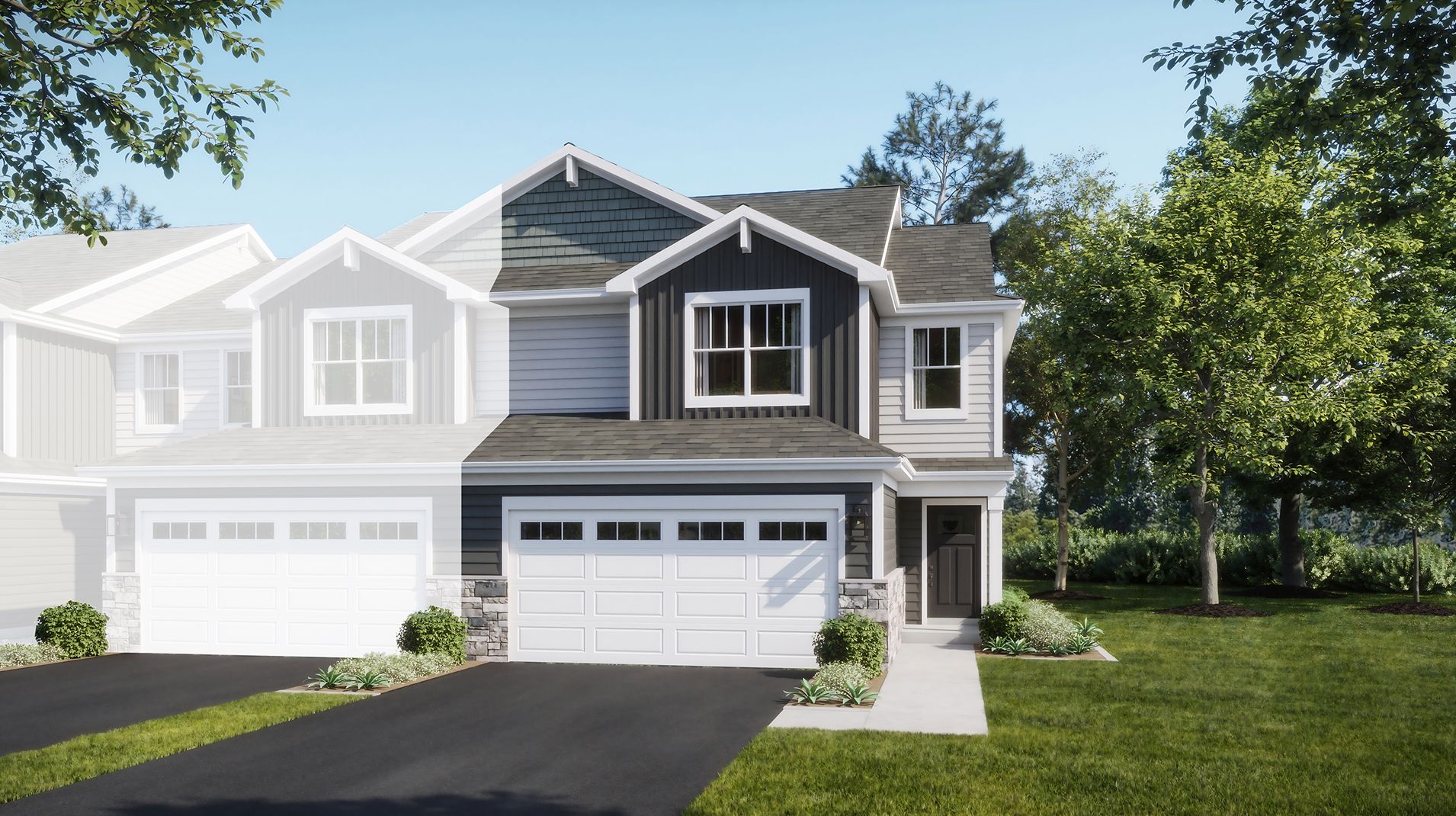 Elevation 02C - 8180 Hickory Glen Charlotte Opt End 2 C