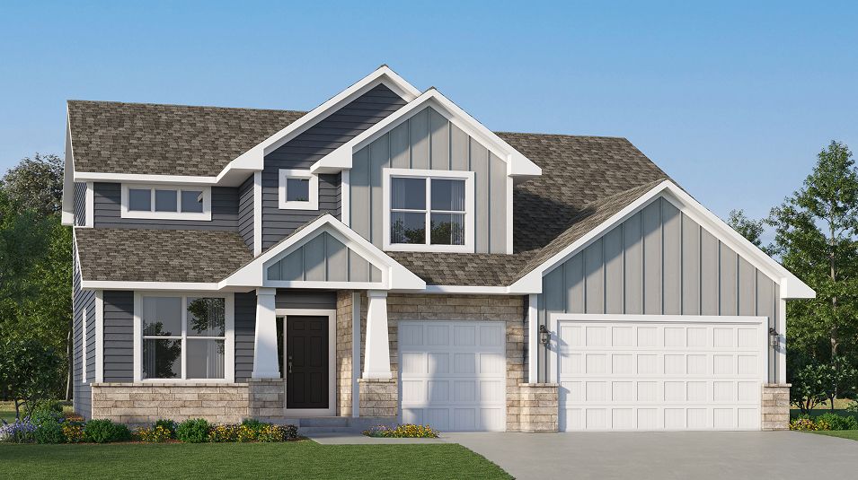 Elevation A3 - E H09 Ponds Highlands Hills Itasca Farmhouse A3