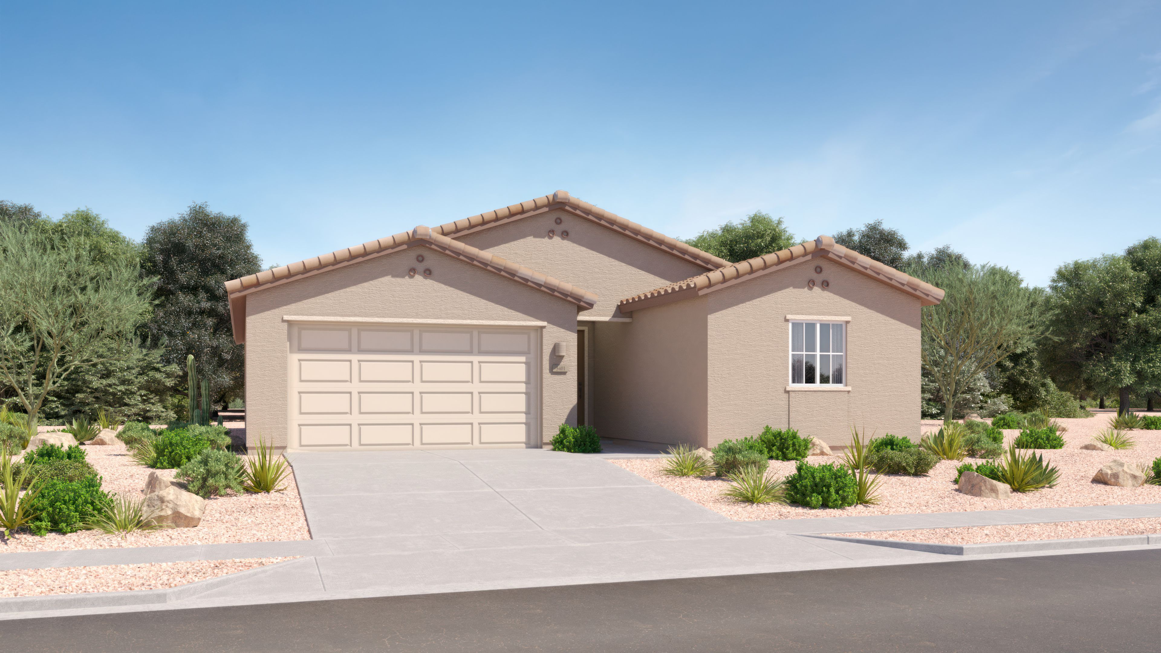 Exterior:N Series Santa Rita Ranch III Cedar A 2 Car (2)