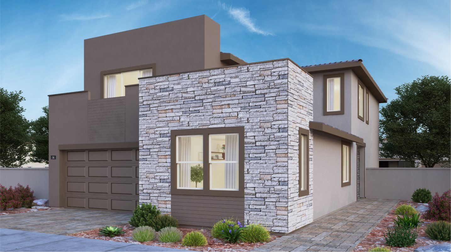 Elevation B - Black Mountain Ranch Diana Western Contemporary