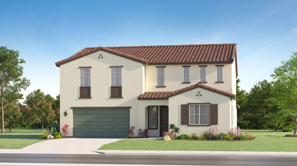 Elevation A - Hillside Meadows Residence 4 Spanish Home Exterior