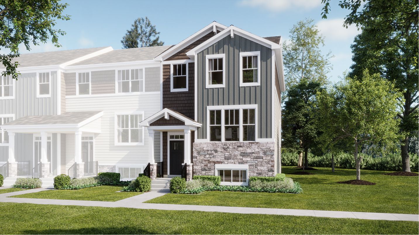 Elevation 02B - 8020 Urban Townhomes Abbey Meadows Chatham 02 B