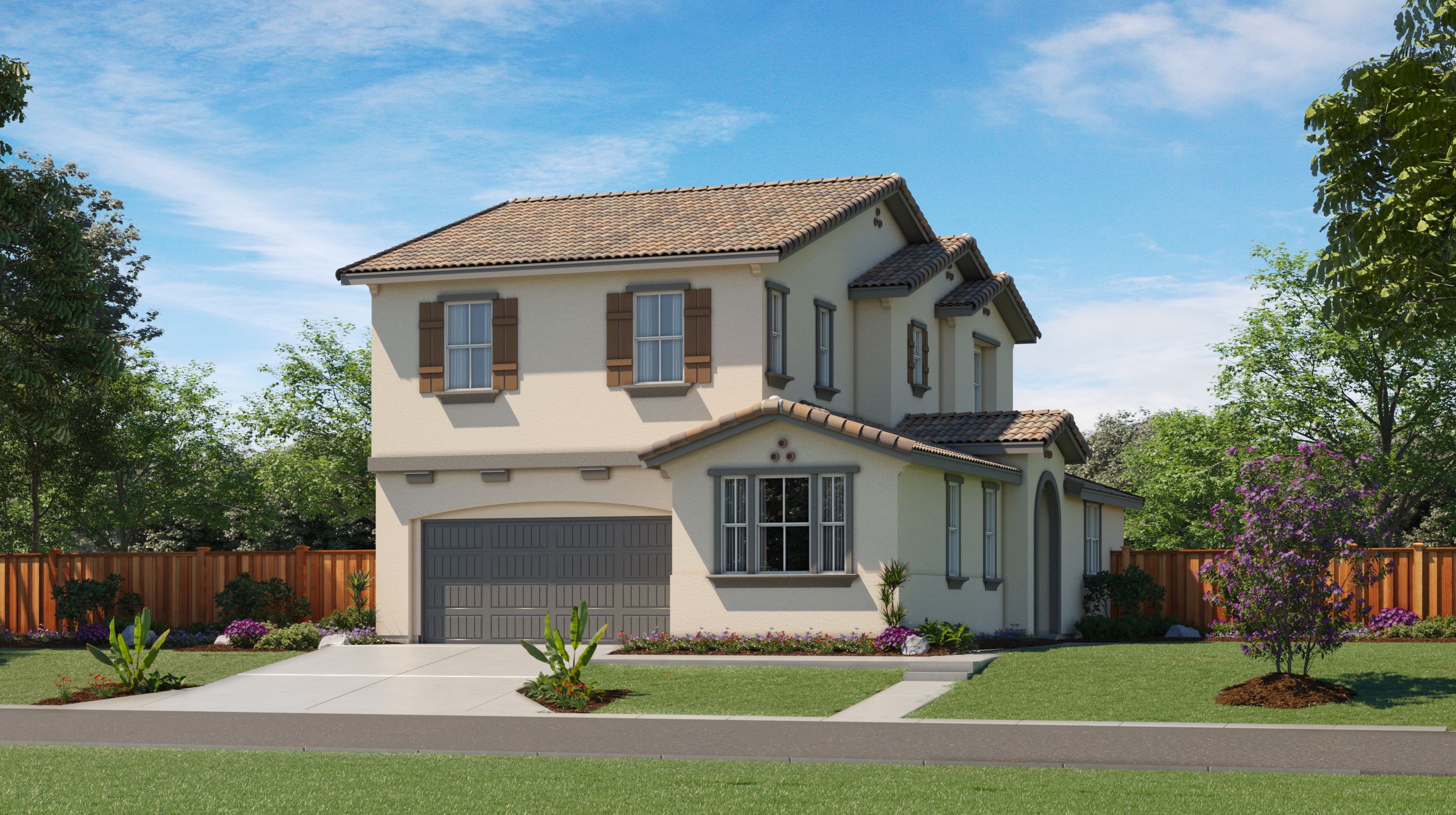 Exterior:Hillview Plan2 Early California A