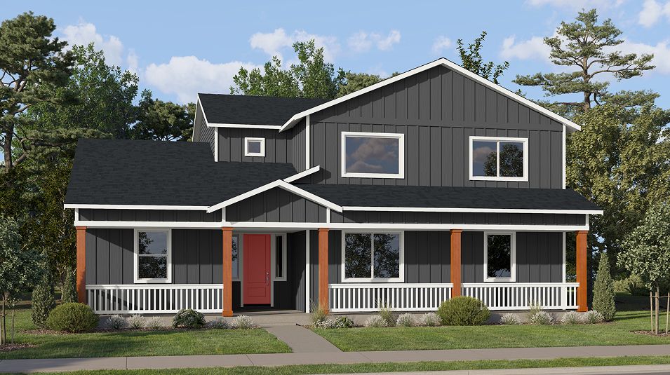 Elevation MF - 2114 Cottages Ten Trails Mountain View Render Huck