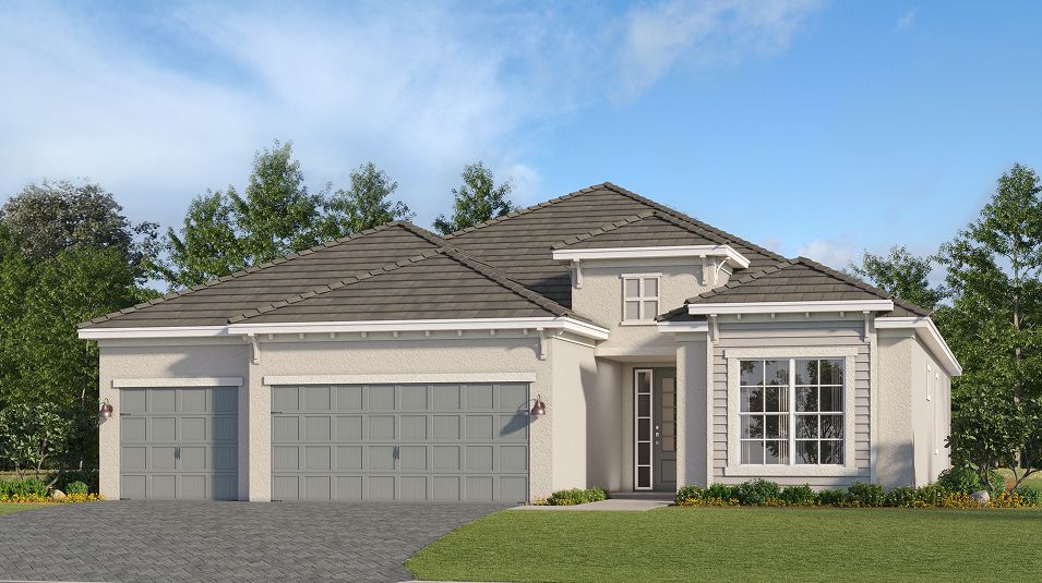 Elevation E - 2244 Manor Homes Stillwater Lakewood Ranch Princet