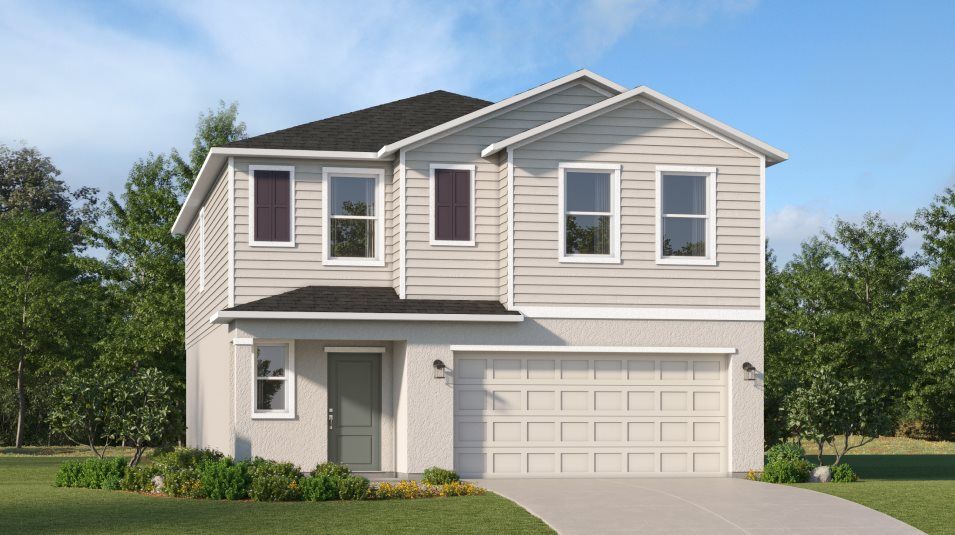 Elevation B - A traditional-inspired exterior