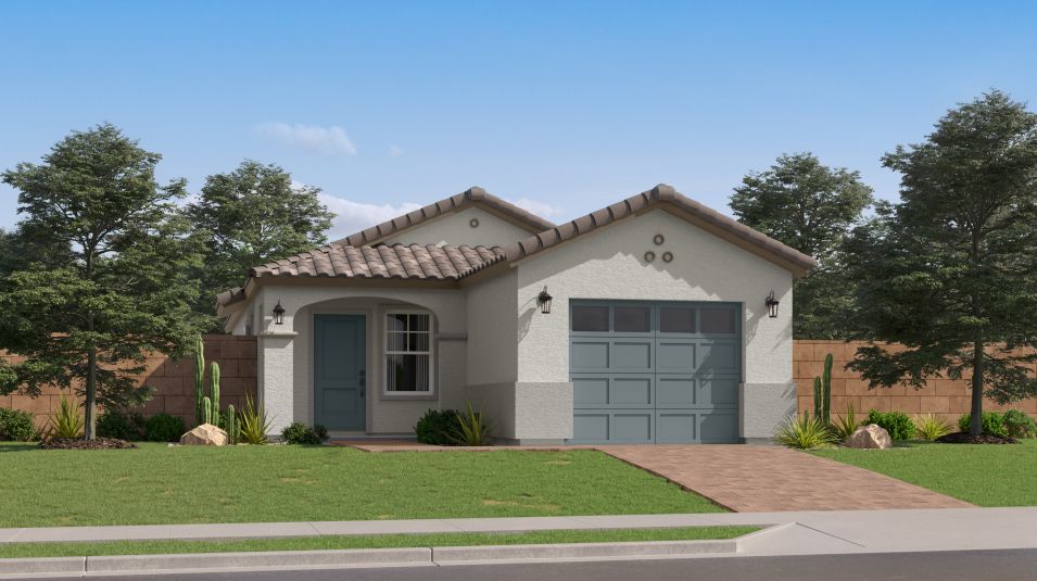 Elevation A - 2556 Cottage Blossom Rock Iris Spanish Colonial A