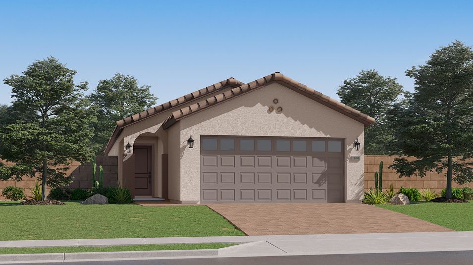 Elevation A - 2569 Cottage Blossom Rock Lilac Spanish Colonial A