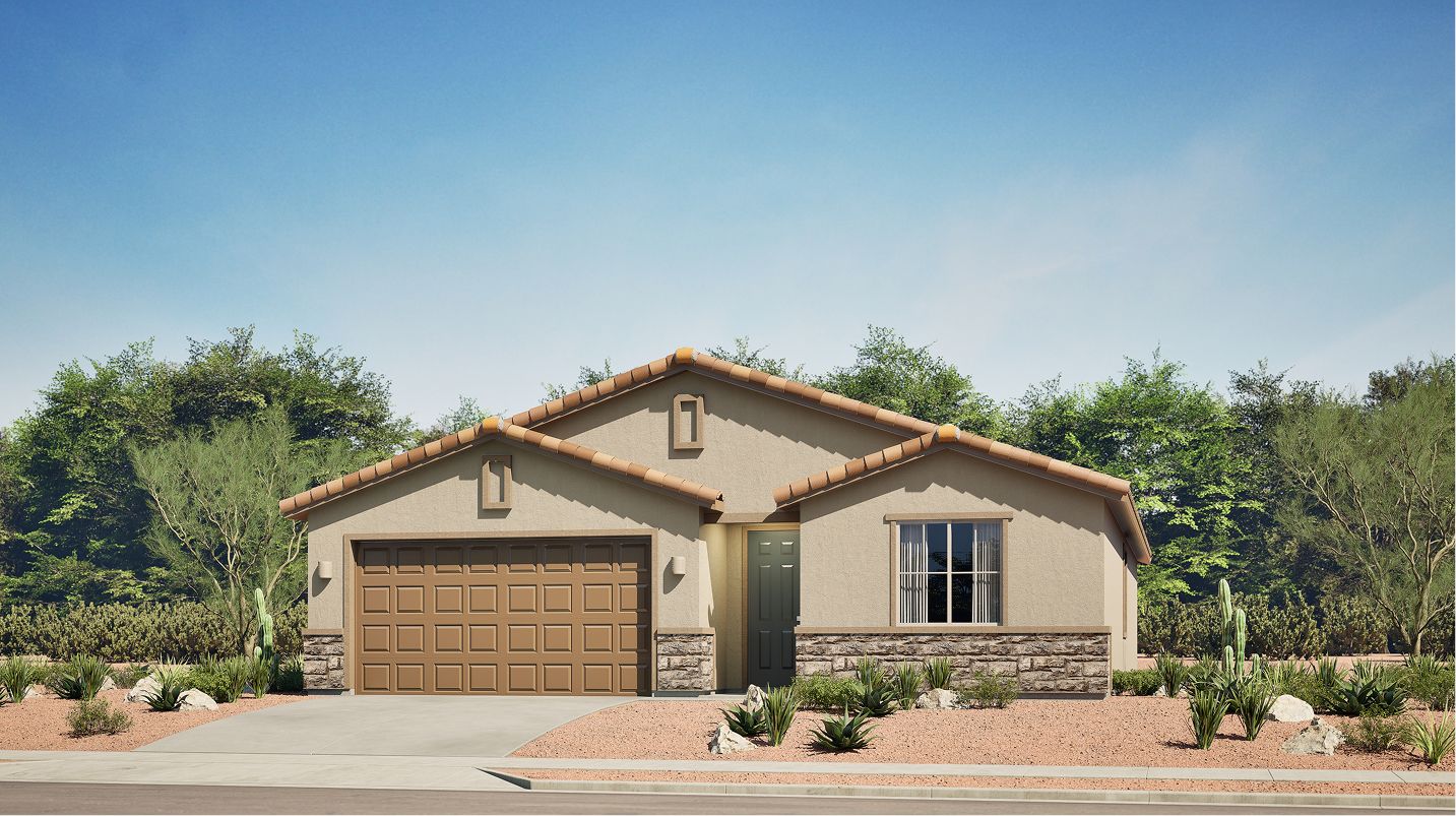 Elevation A - N200 Saguaro Desert Bloom Monarch Aster A