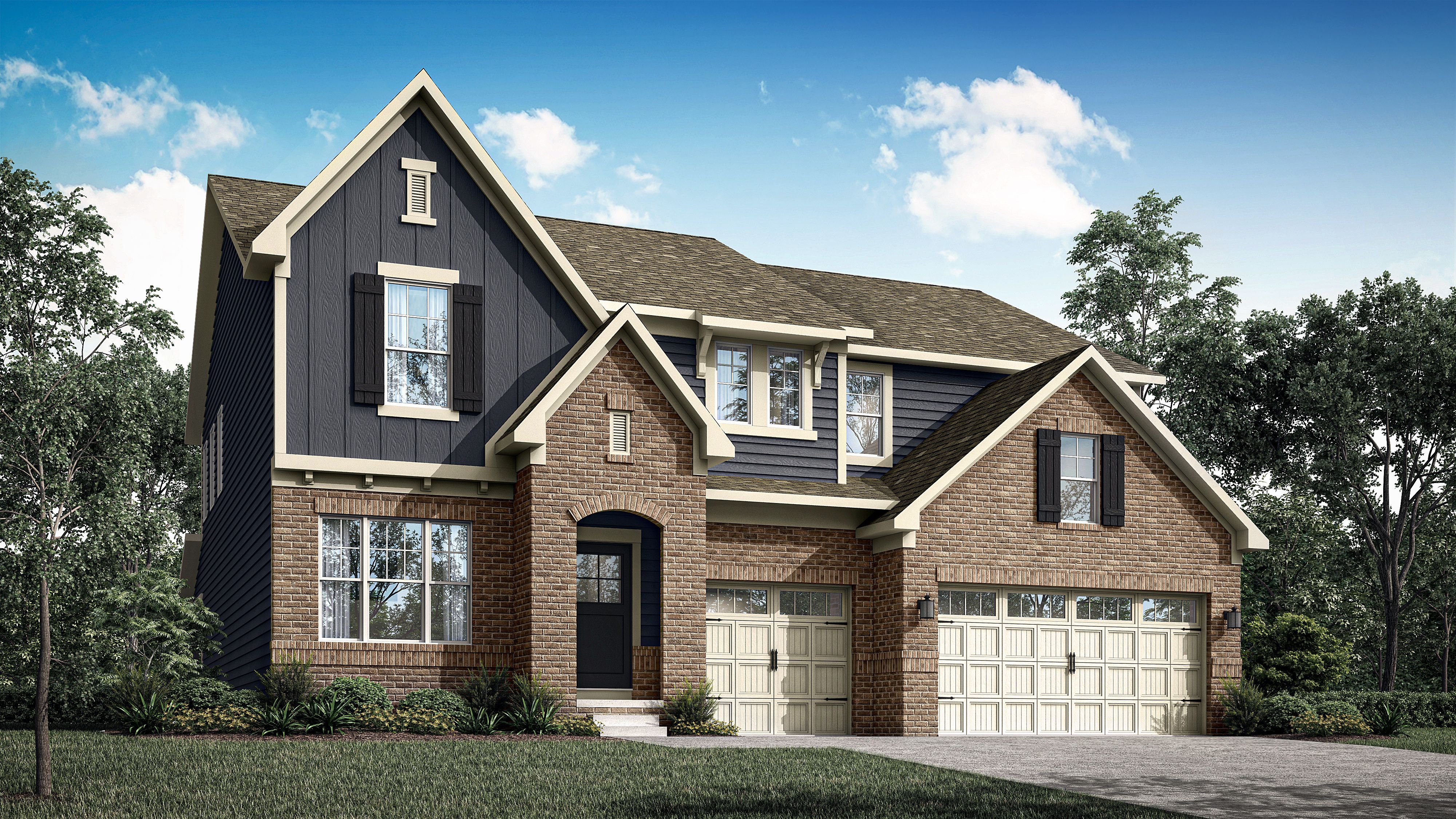 Exterior:3100 Tudor   Elevation A 3 Car