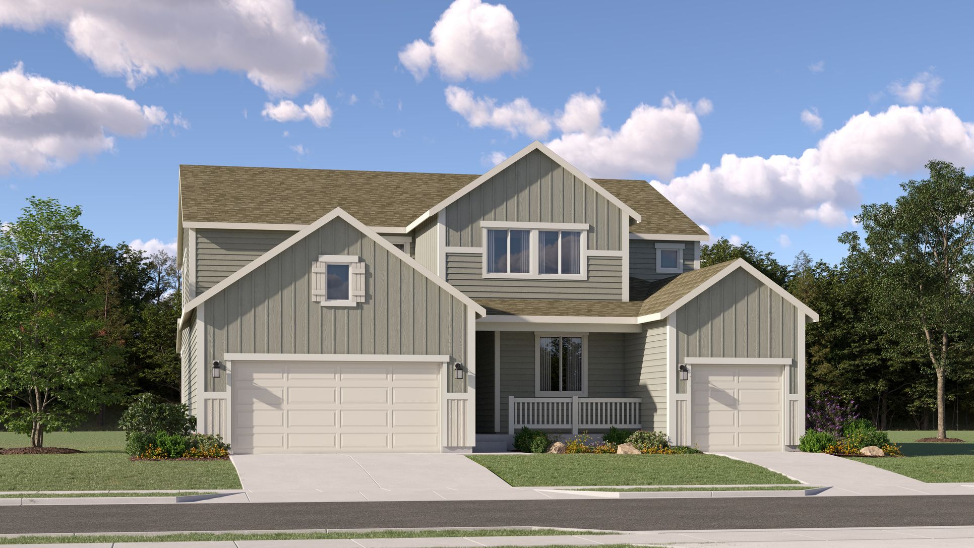 Exterior:Cirrus Pointe rend 3848 Super Home Next Gen Farmhouse