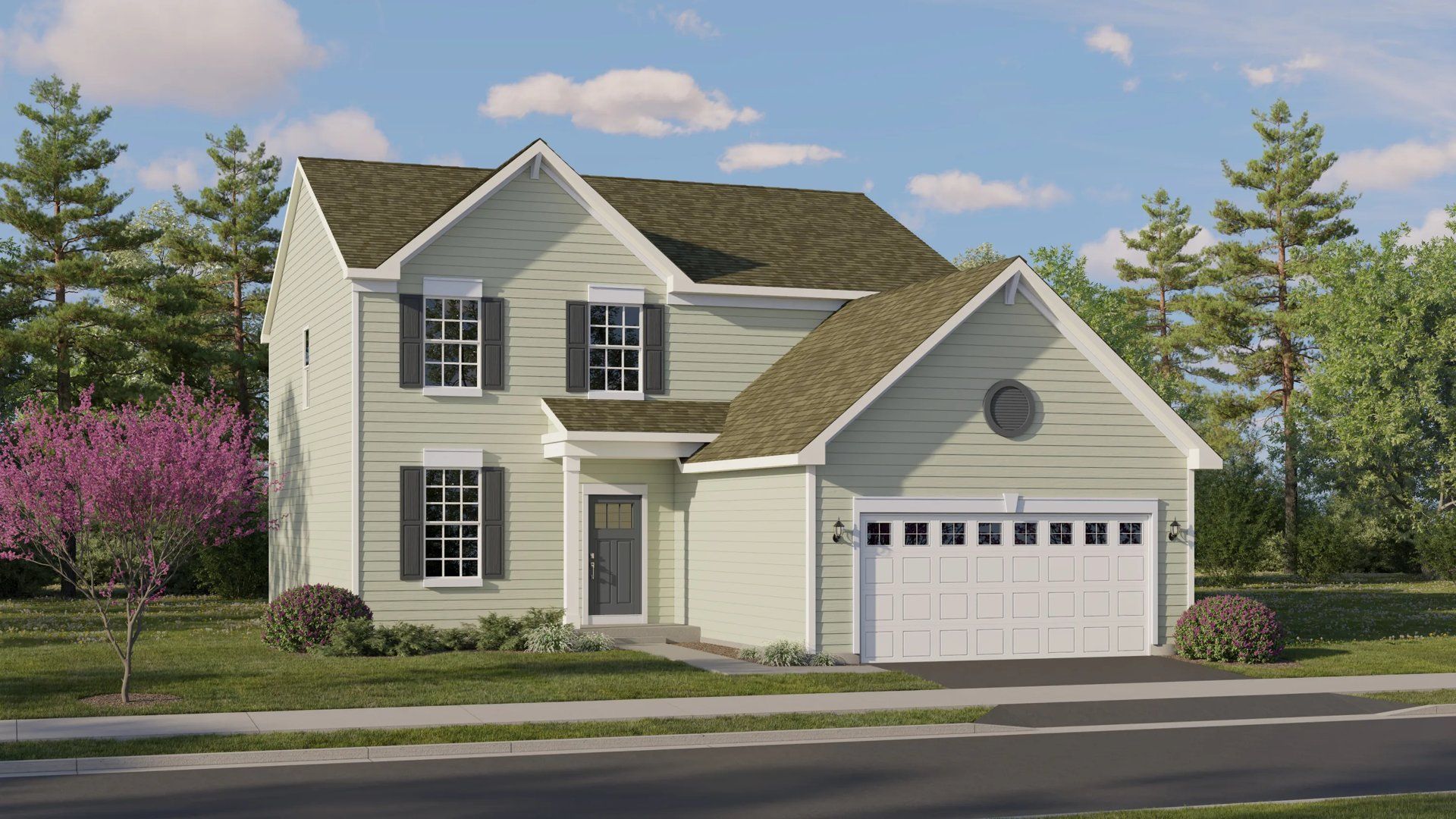Elevation A - Home exterior render streetview