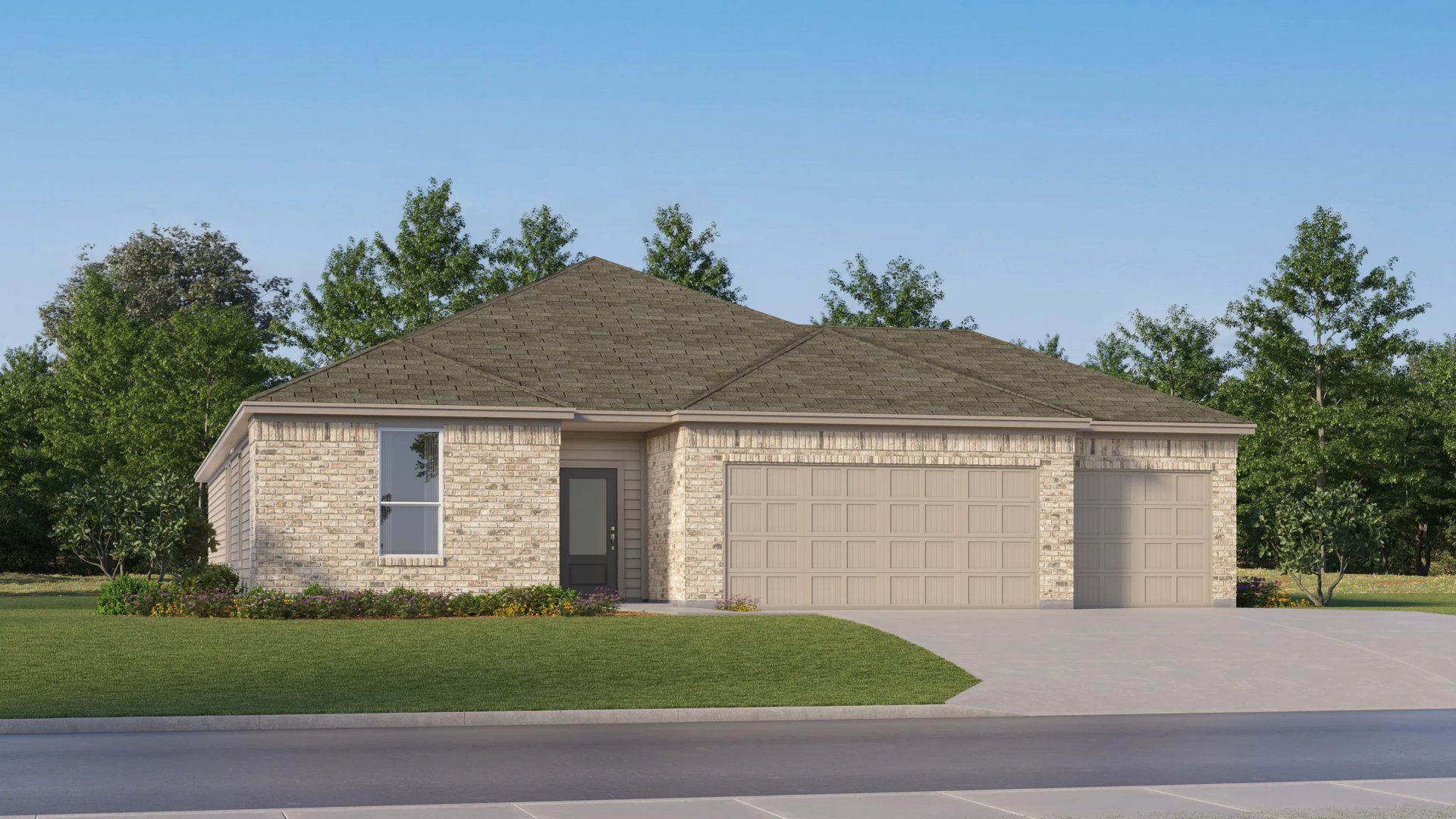 Elevation C1 - Home exterior render streetview