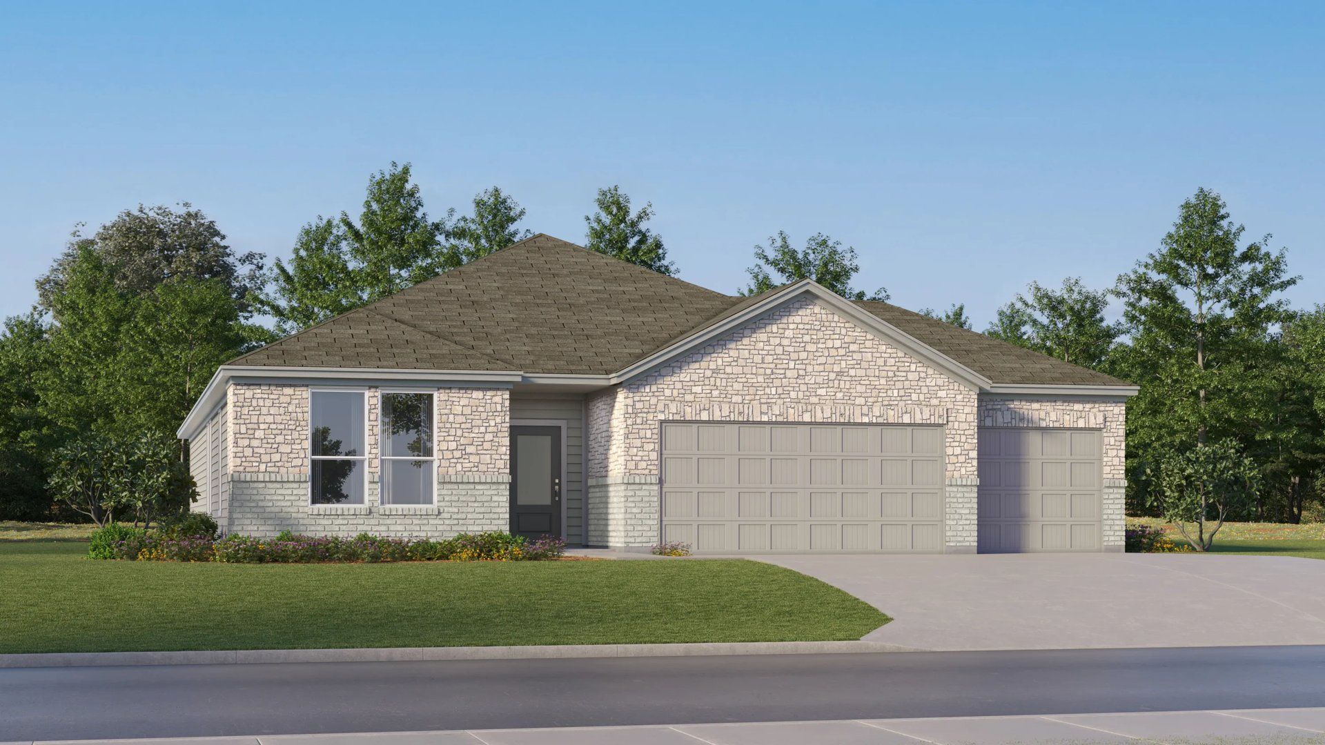 Elevation D1 - Home exterior render streetview
