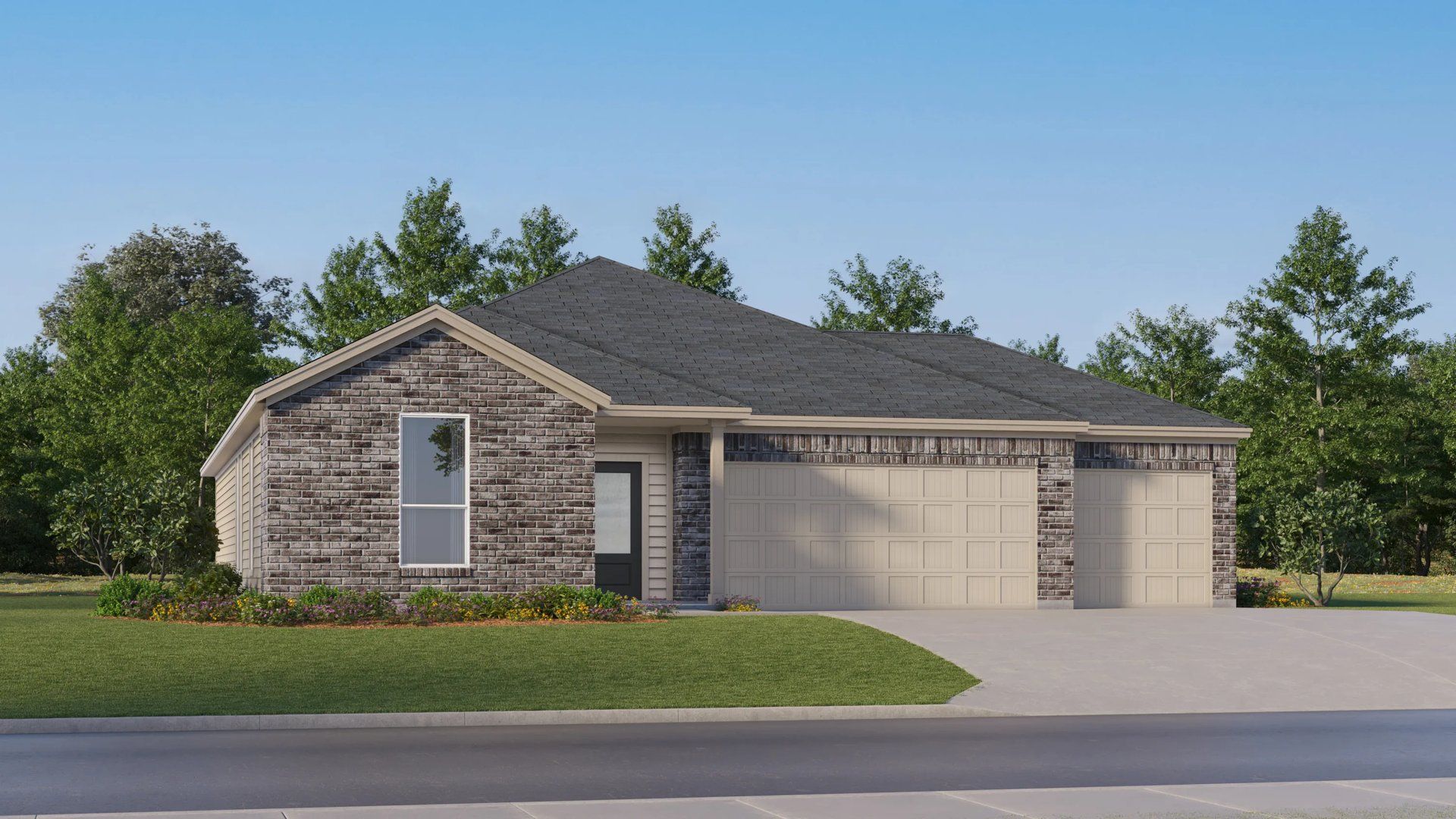 Elevation C1 - Home exterior render streetview