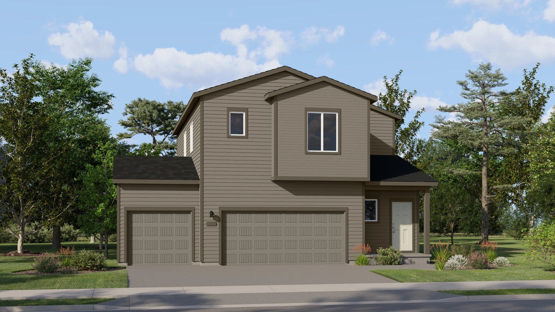 Elevation D - Home exterior render