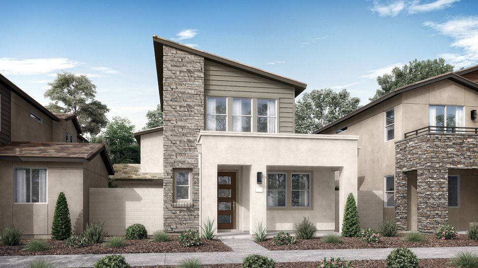 Elevation C - Abstract Traditional exterior rendering at Valenci