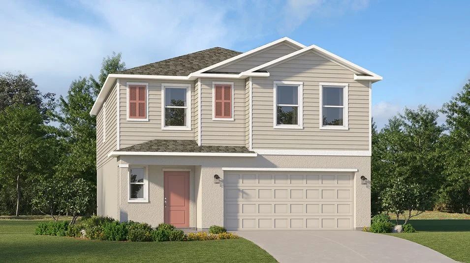 Elevation A - A traditional-style exterior