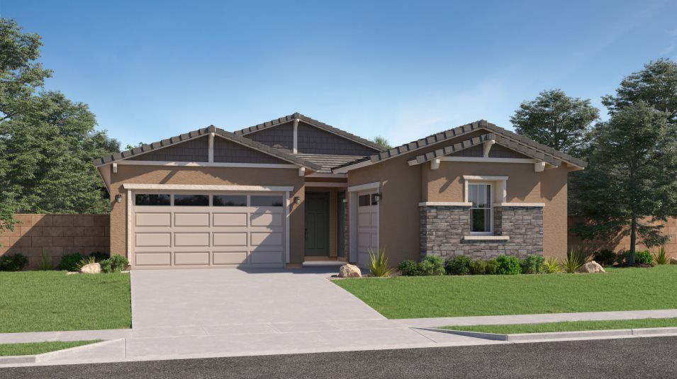 Elevation C - Craftsman home exterior image