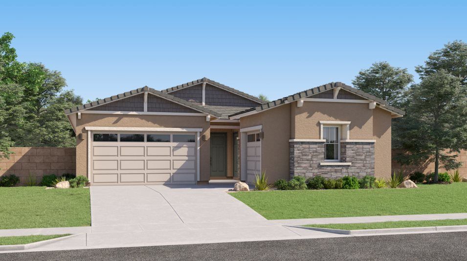 Elevation C - Craftsman home exterior