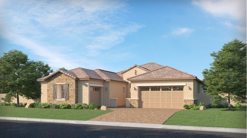 Elevation F - French Country style home rendering
