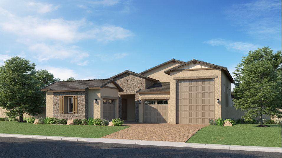 Elevation I - Western Territorial style home rendering