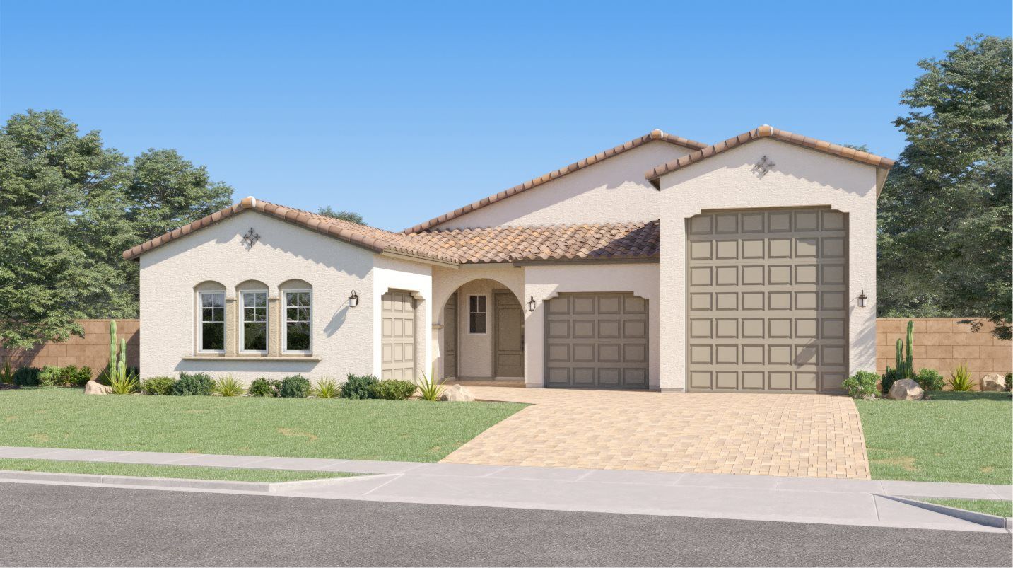 Elevation A - Spanish Colonial home image