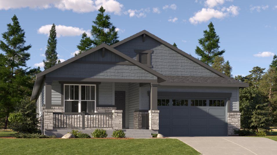 Elevation CR - Craftsman home exterior rendering