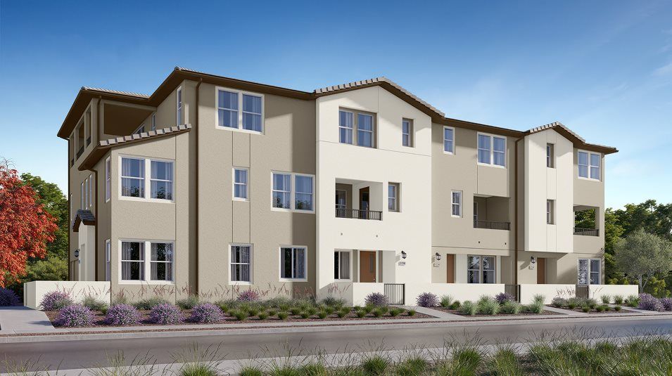 Elevation B - Transitional-style townhome home image