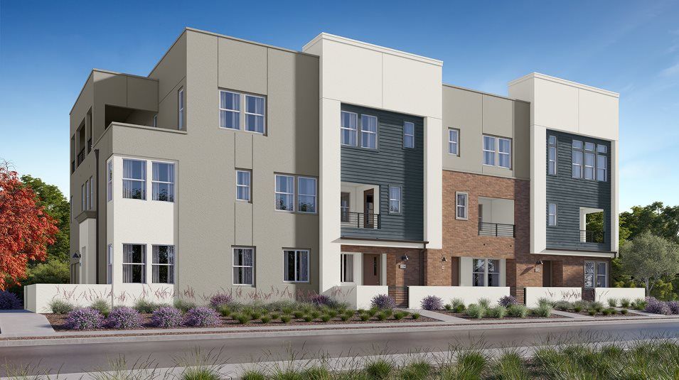 Elevation C - Modern-style townhome image