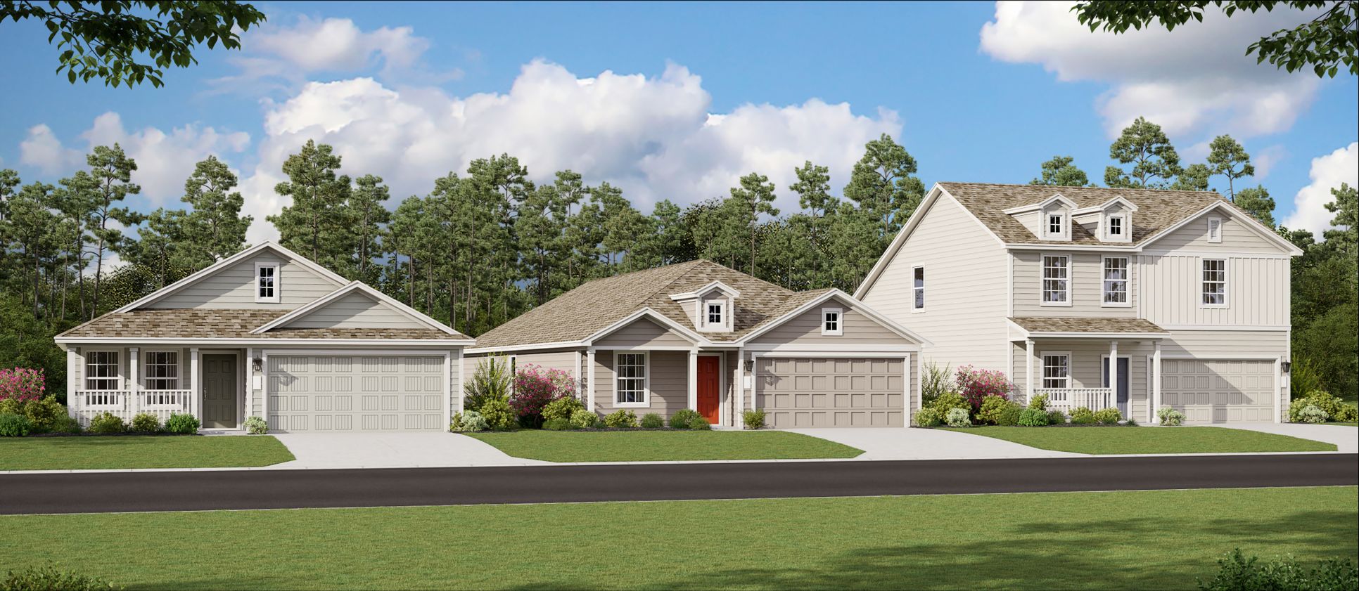 Summerside exterior rendering streetscape