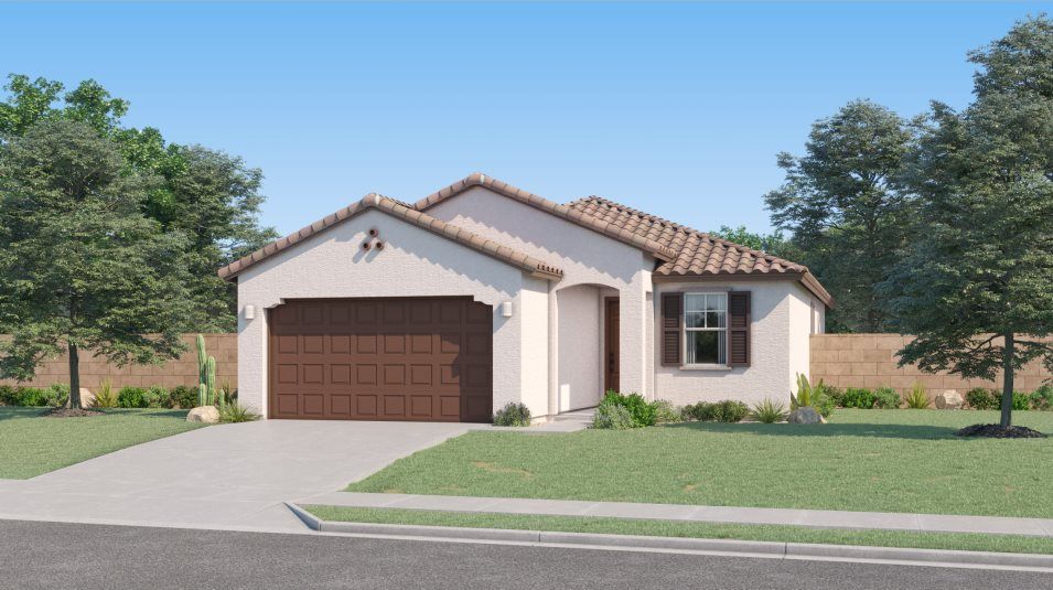 Elevation A - Spanish colonial home image