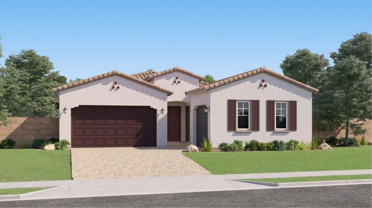 Elevation A - Spanish Colonial home image